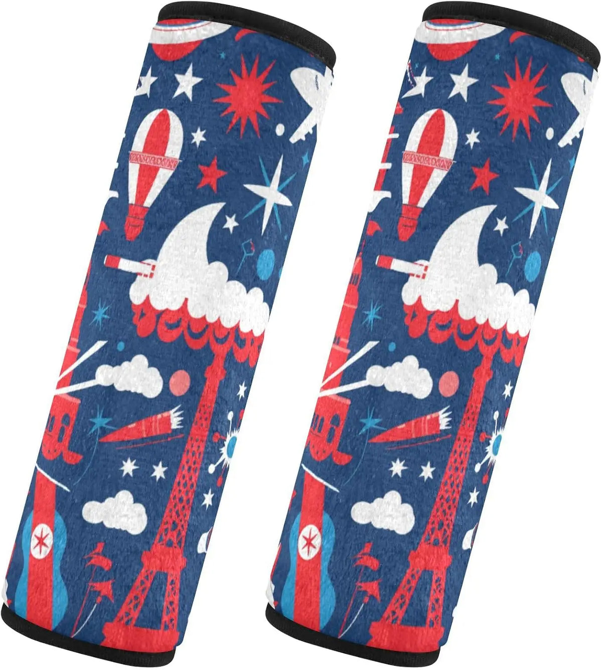 4th of July Seat Belt Cover Pads – Red & White 2-Pack Seat Belt Cover HIP