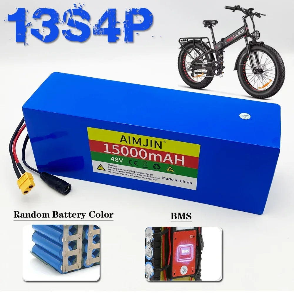 48V 15Ah Lithium-Ion Battery Pack 13S4P BMS – Electric Scooter E-Scooter Battery Pack HIP