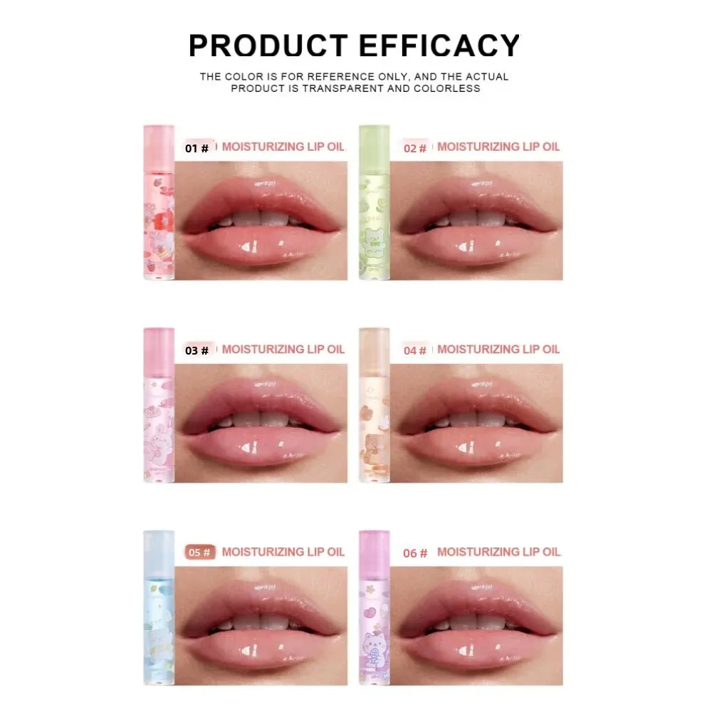 Dragon Ranee 6-Pc Flower Jelly Lip Oil Set – Mirror Gloss Lip Oil Set HIP