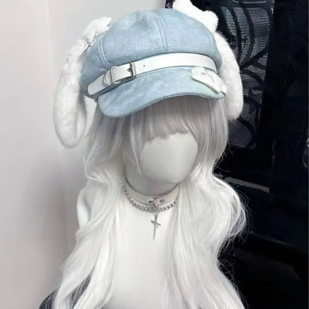 Women's Dog Ear Beret Hat – Kawaii Otaku Cosplay Winter Cap Women's Beret Hat HIP
