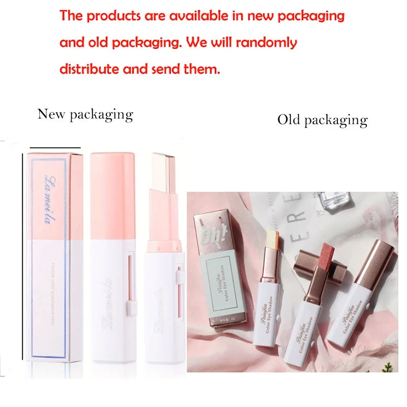 Two-Color Gradient Eyeshadow Stick – Shimmer & Waterproof Eyeshadow Stick HIP