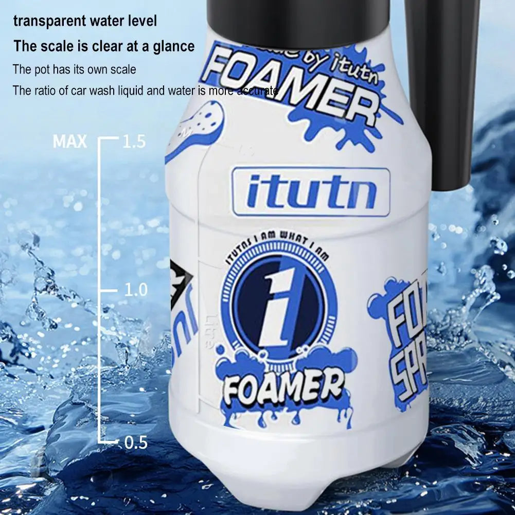 Car Wash Foam Spray Bottle Electric Foam Sprayer 1.5L Foam Generator Car Wash 2600mAh Lithium Battery Foam Lance 1h Endurance HIP