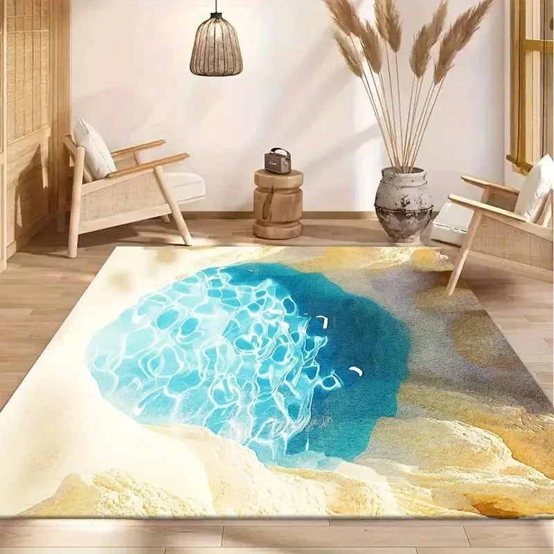 2D Fish Pond Rug – Non-Slip Decorative Floor Mat | Home Décor Decorative Area Rug HIP 5 50x80cm-Felt