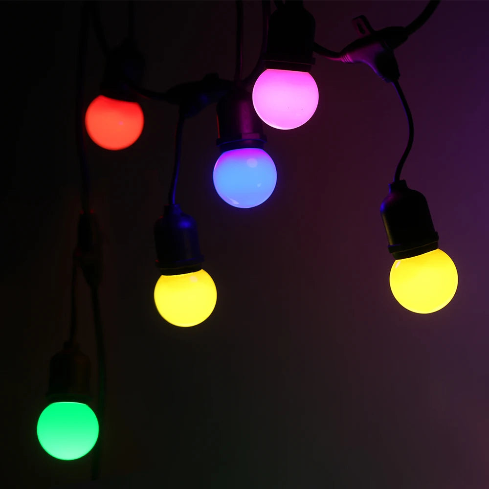 30-Pack G45 E27 3W Colorful LED Bulbs – 7 Colors 220V LED Globe Bulbs HIP