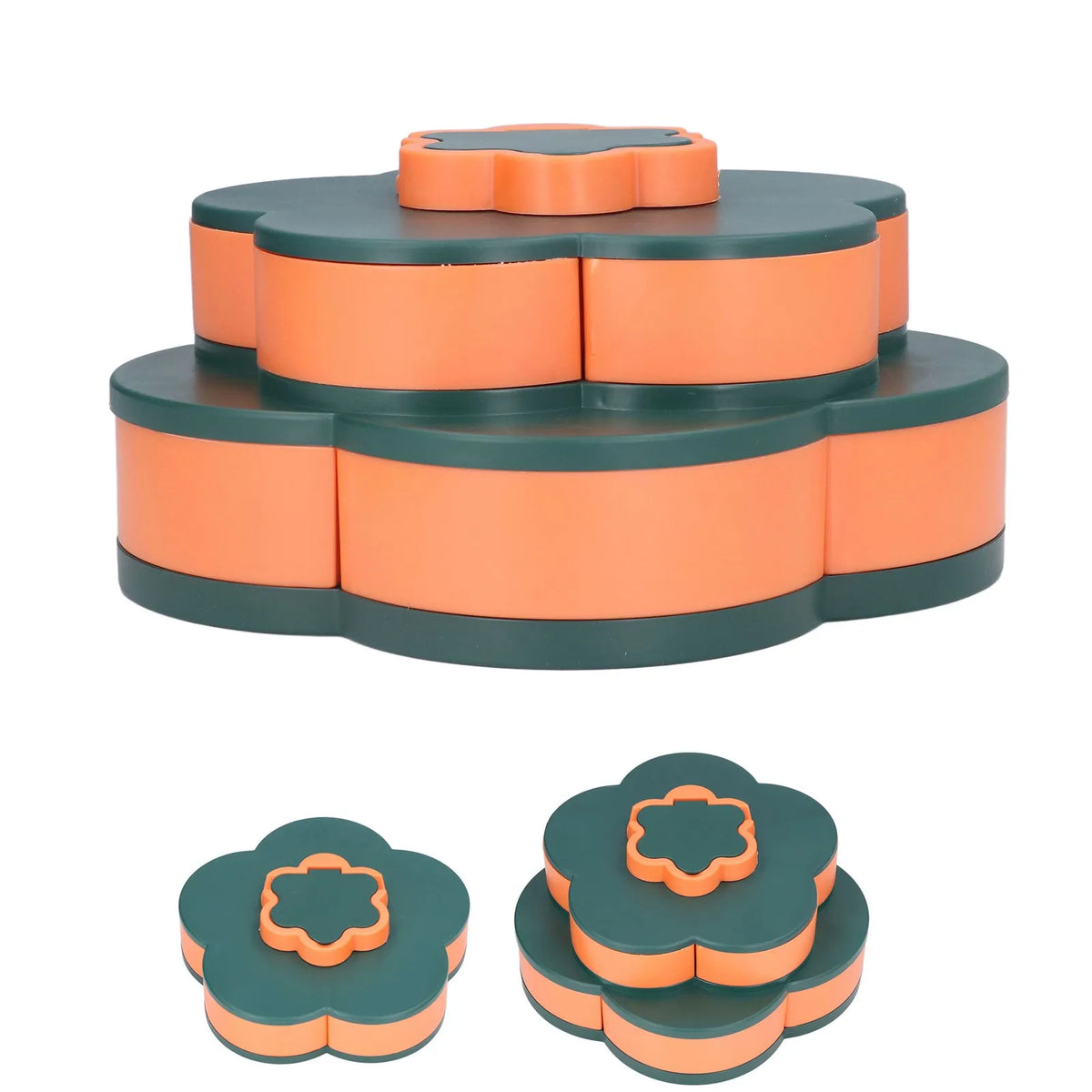 Snack Serving Tray Multifunction Large Capacity Flower Shape Nut Candy Serving Container for Home HIP