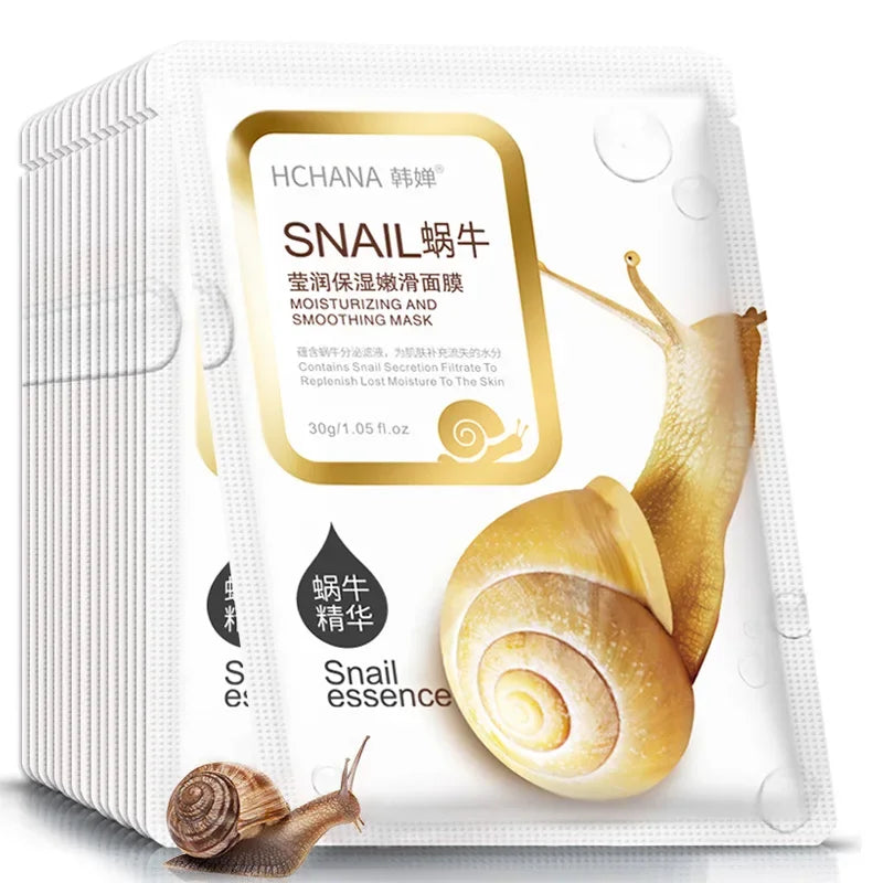 10-Pack Snail Essence Sheet Face Masks – Korean Skin Care Sheet Face Mask HIP Default Title