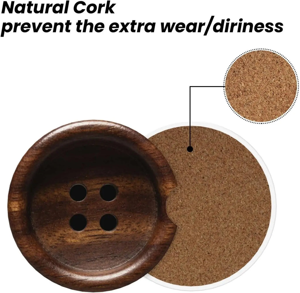 2-Pack Ceramic Car Cup Holder Coasters – Absorbent Anti-Slip Car Cup Coasters HIP
