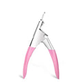 Professional False Nail Clipper – U-Shape Stainless Cutter Nail Tip Clipper HIP C591-Pink-1pcs