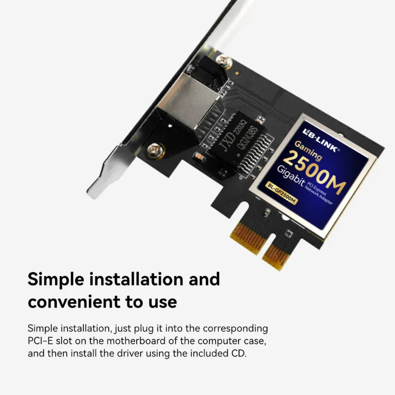 OULLX 2.5Gbps PCIe Network Card – RJ45 LAN Adapter PCIe Network Adapter HIP