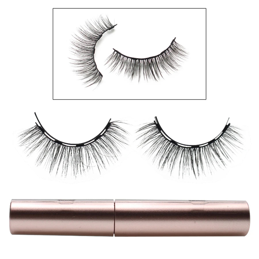 1 Pair Magnetic Eyelashes 3D Mink False Eyelash Magnetic Eyeliner Waterproof Long Lasting Fake Eyelash Tweezer Kit 18 Styles HIP SA133