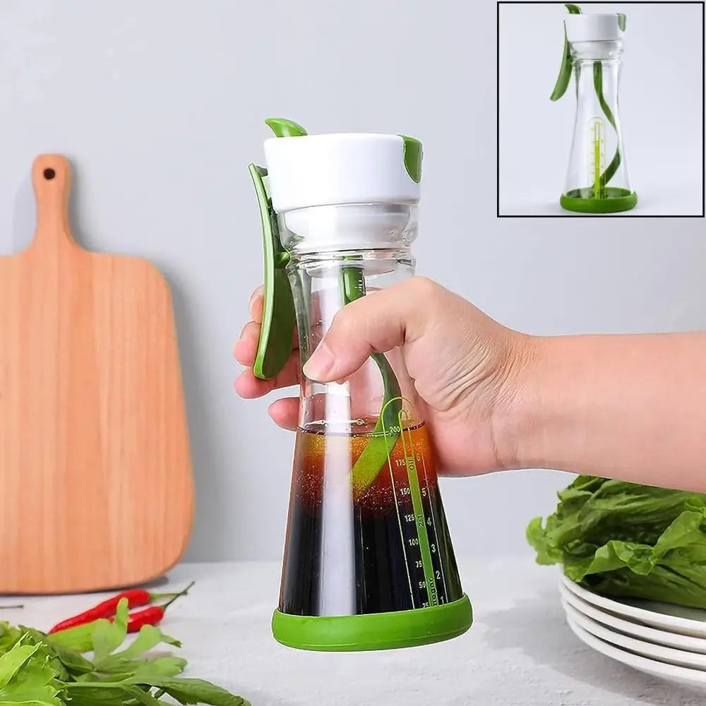 Leak-Proof Salad Dressing Shaker Bottle with Measuring Scale Dressing Shaker Bottle HIP