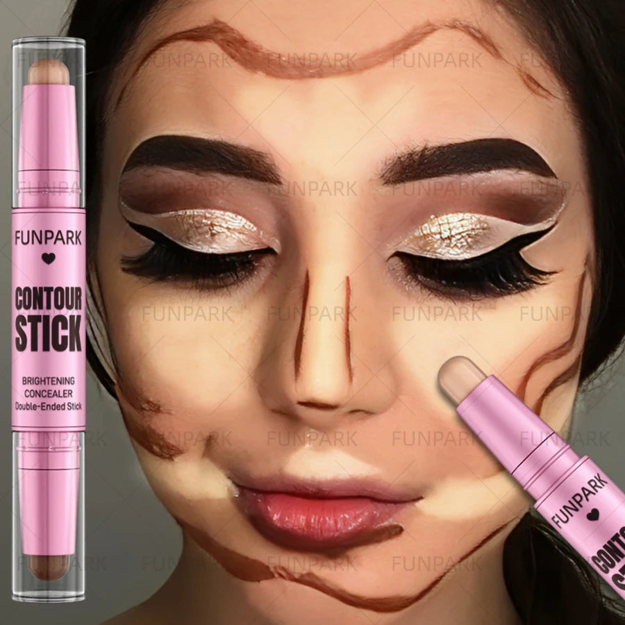 Double-ended Dual-purpose High-light Trimming Stick, Three-dimensional Contour, Nose Shadow, Facial Shape, Brighten Trimming Mak HIP