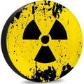 Radioactive Symbol Spare Tire Cover – Yellow Black Grunge Spare Tire Cover HIP Acquiesce 16 in