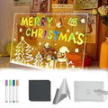LED Acrylic Message Board Night Light – Kids Drawing Gift LED Message Board Light HIP 15.5cm x 15.5cm Night Light Set USB Plug