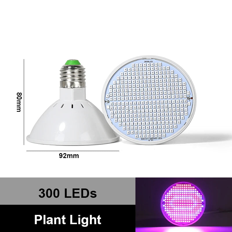 YNL E27 Full Spectrum LED Plant Grow Light Bulb – AC85-265V LED Grow Light Bulb HIP 300leds Grow Light E27