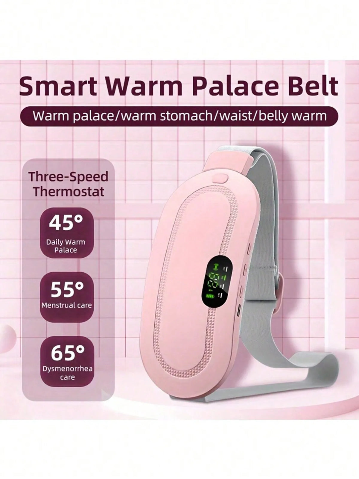 USB Heated Abdominal Massage Belt – Warmth & Vibration | AXH Heated Massage Belt HIP