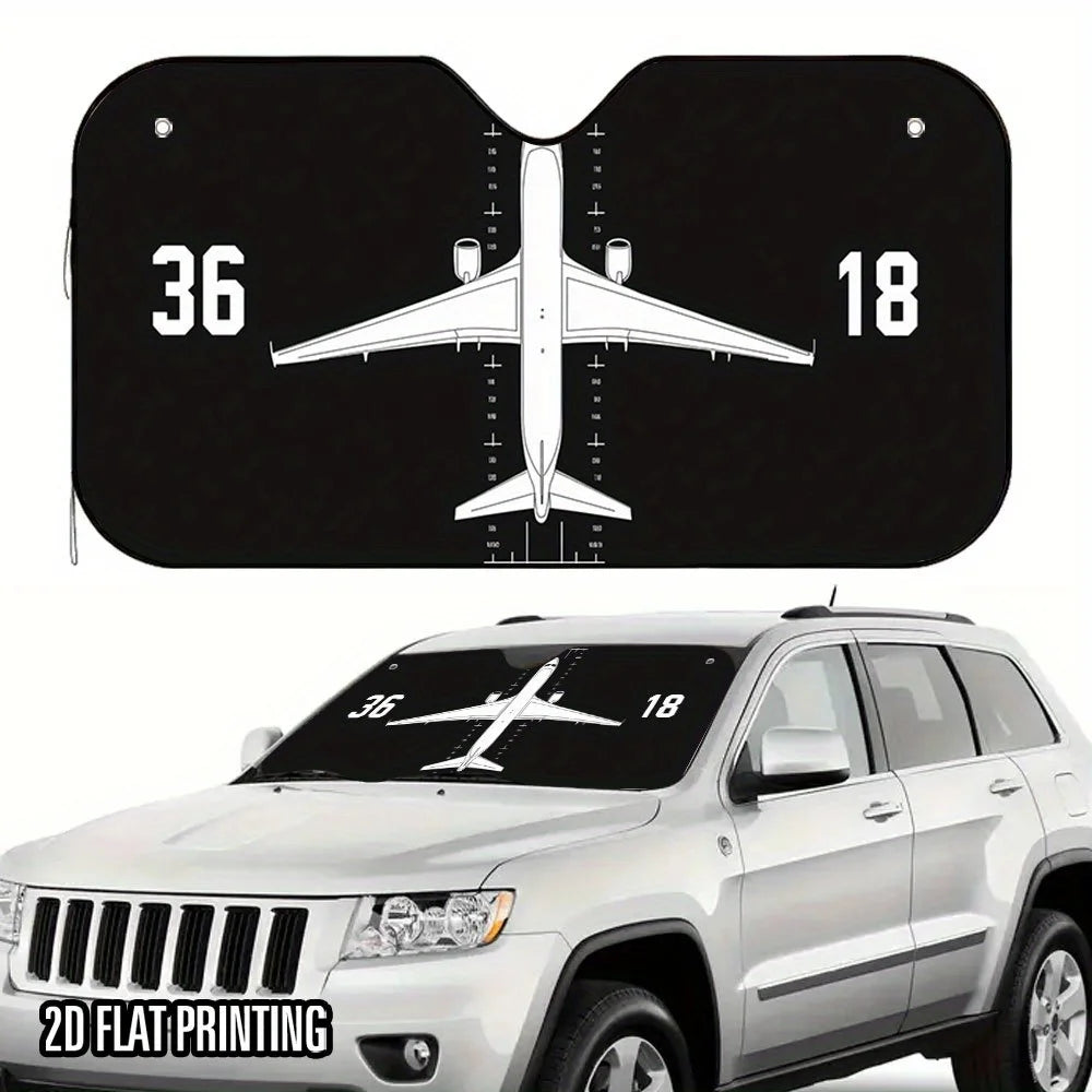 Aviation Airstrip #36 Foldable Car Windshield Sunshade Windshield Sunshade HIP M