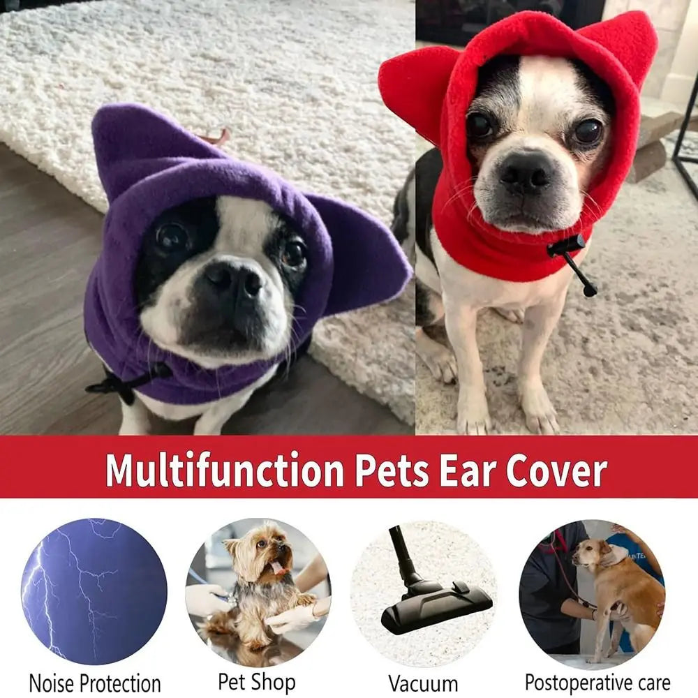 Fleece Dog Bat Hat – Adjustable Ear Warmer Snood Dog Hat & Snood HIP