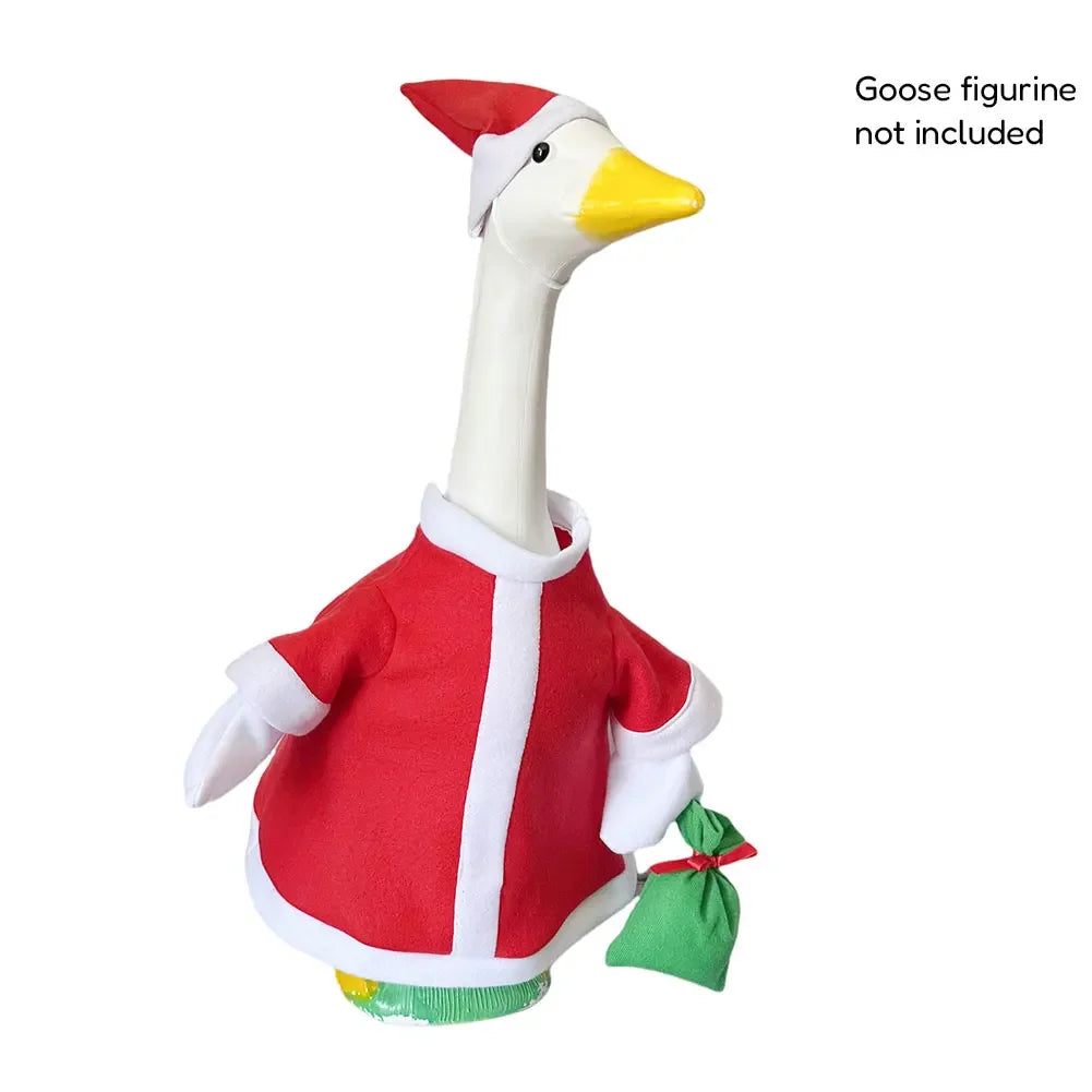 Porch Goose Outfit 23 Inch Christmas Santa Claus Elk Christmas Tree Costume Set Decor For Yard Lawn Garden HIP A 01