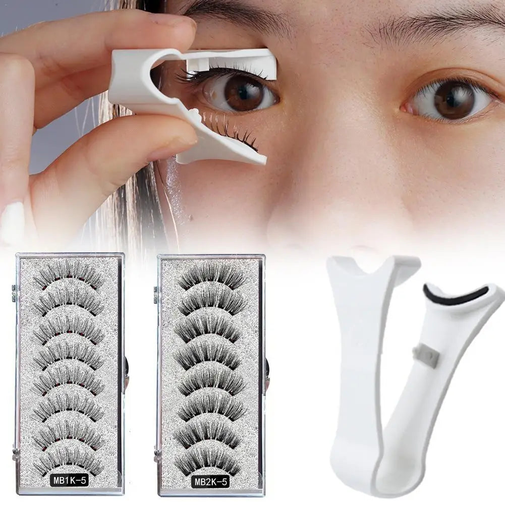 3D Natural Magnetic Eyelashes,With 5 Magnetic Lashes Shipping Box Eyelashes Handmade False Gift Reusable Support Drop Magne T6N2 HIP