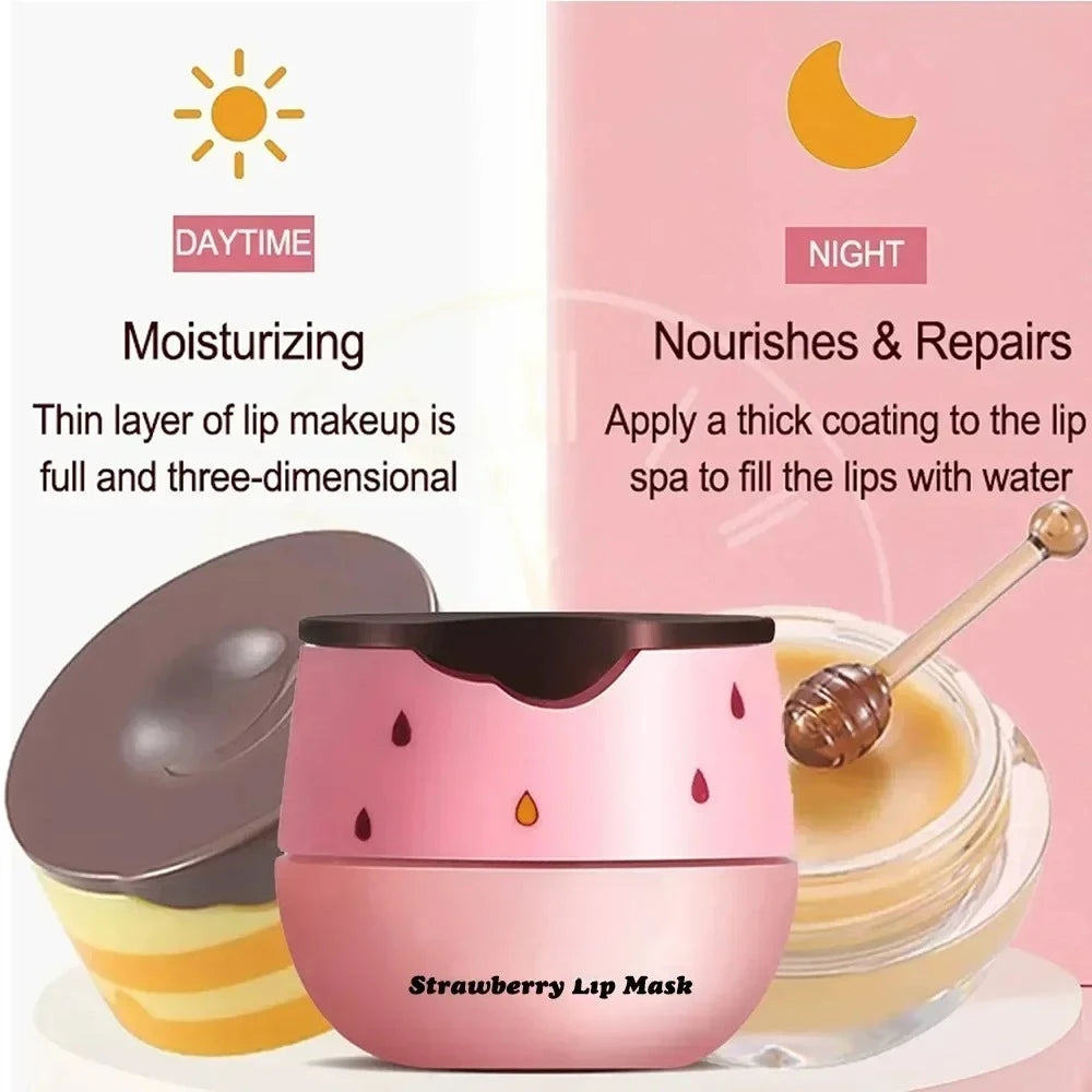 BARUBT Strawberry Honey Lip Sleep Mask – Overnight Lip Balm Overnight Lip Mask HIP