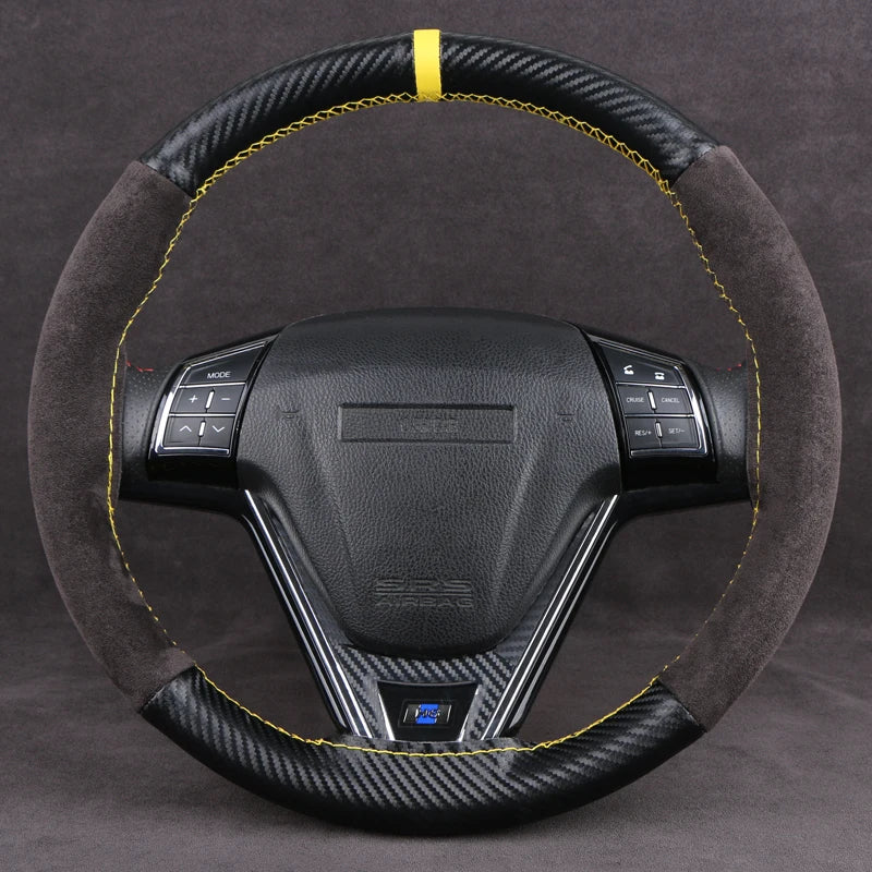 38cm Carbon Fiber Suede Steering Wheel Cover – Universal Steering Wheel Cover HIP