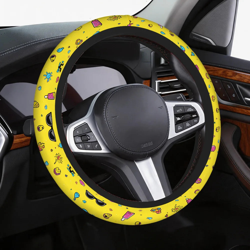 Summer Fun Steering Wheel Cover – Fits Most Vehicles Steering Wheel Cover HIP
