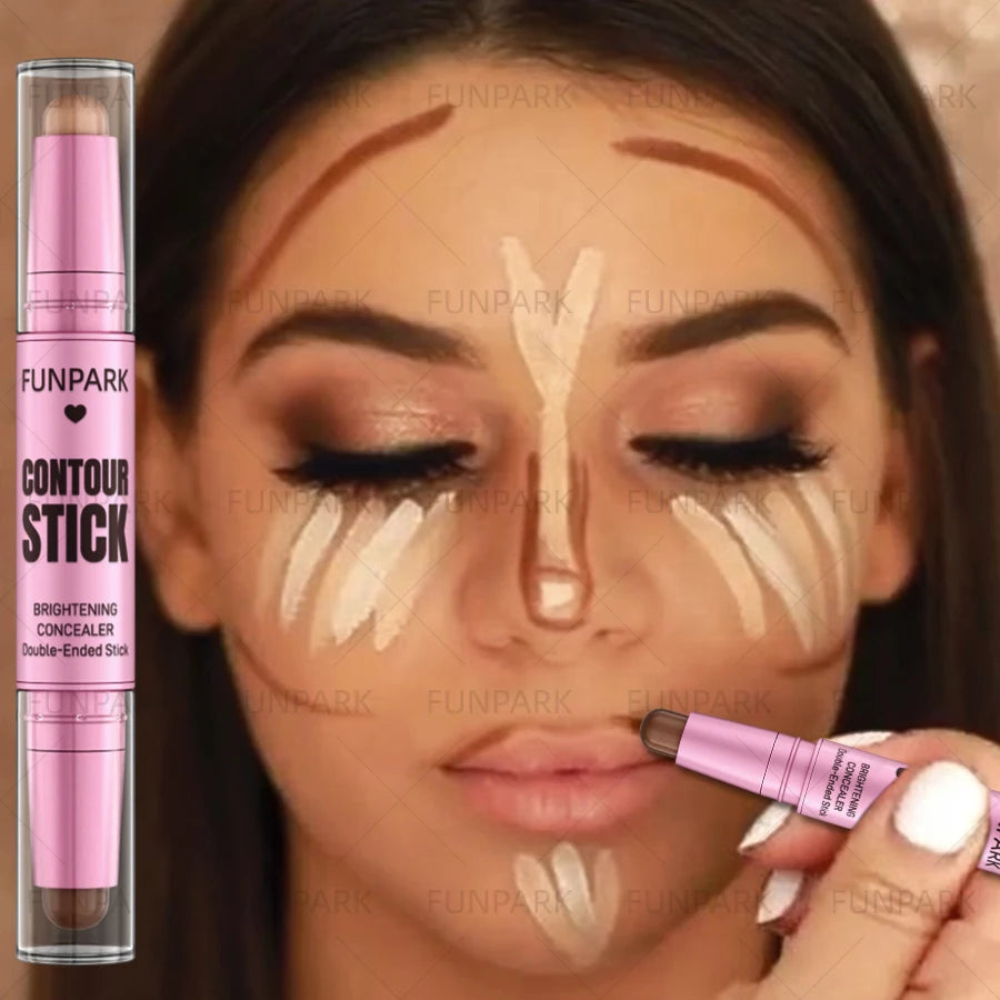 FUNPARK Double-Ended Contour & Highlight Stick | All Skin Tones Contour Highlight Stick HIP