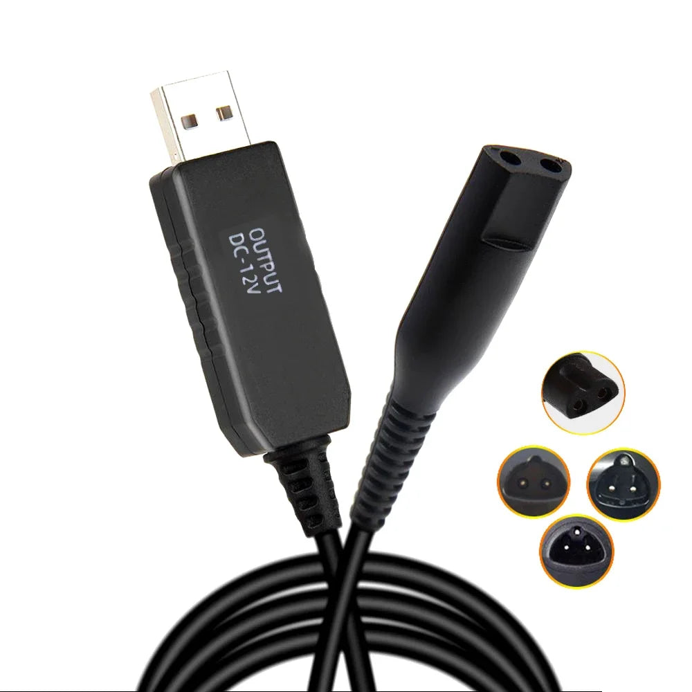 USB Charging Cable for Braun Electric Shavers 1–9 Series 12V Shaver Charging Cable HIP