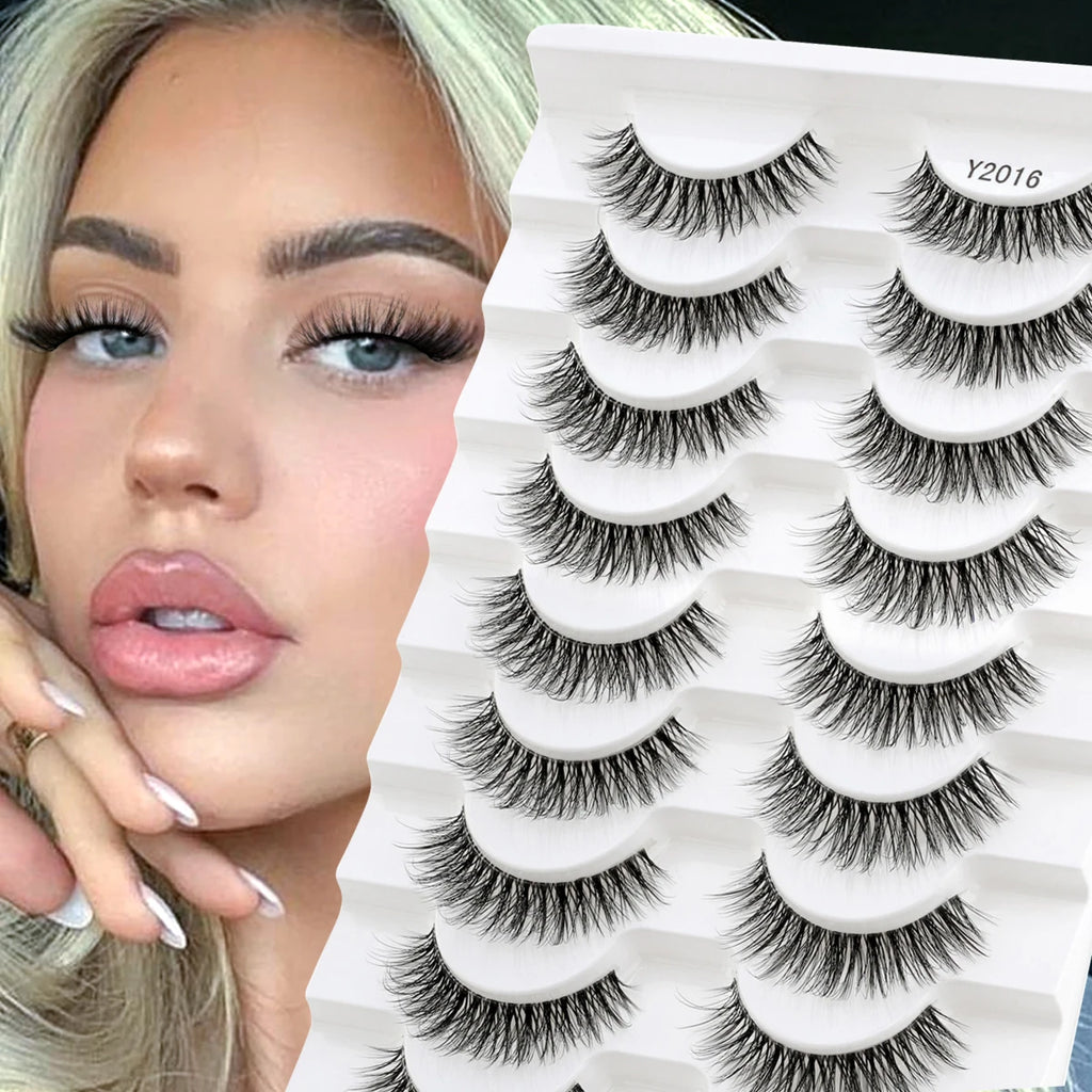 YSDO 5/10 Pairs Natural Eyelash Extension Hand Made Maquilagem Fluffy Fake Half Lashes Soft 3D Mink Lashes Makeup Faux Cilios HIP