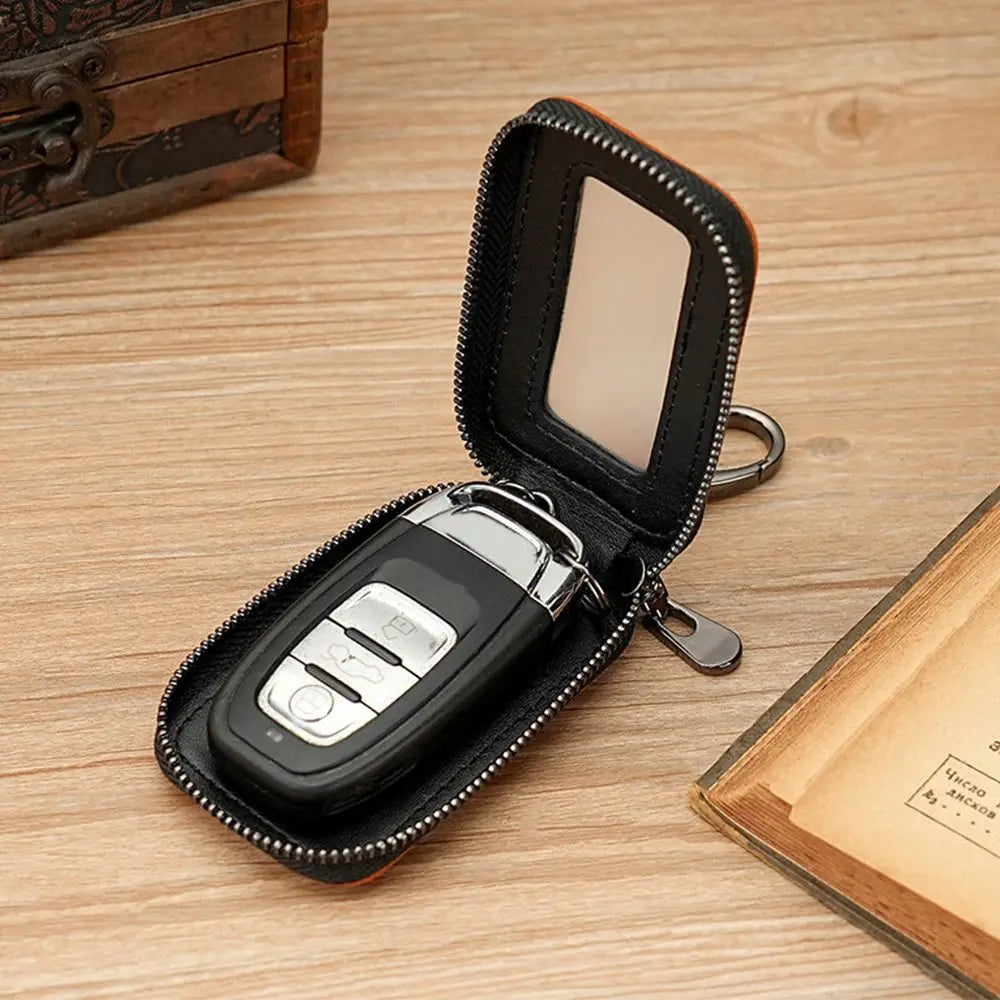 PU Leather Key Bag Zipper Coin Purse & Hook Keychain Holder Key Bag Coin Purse HIP