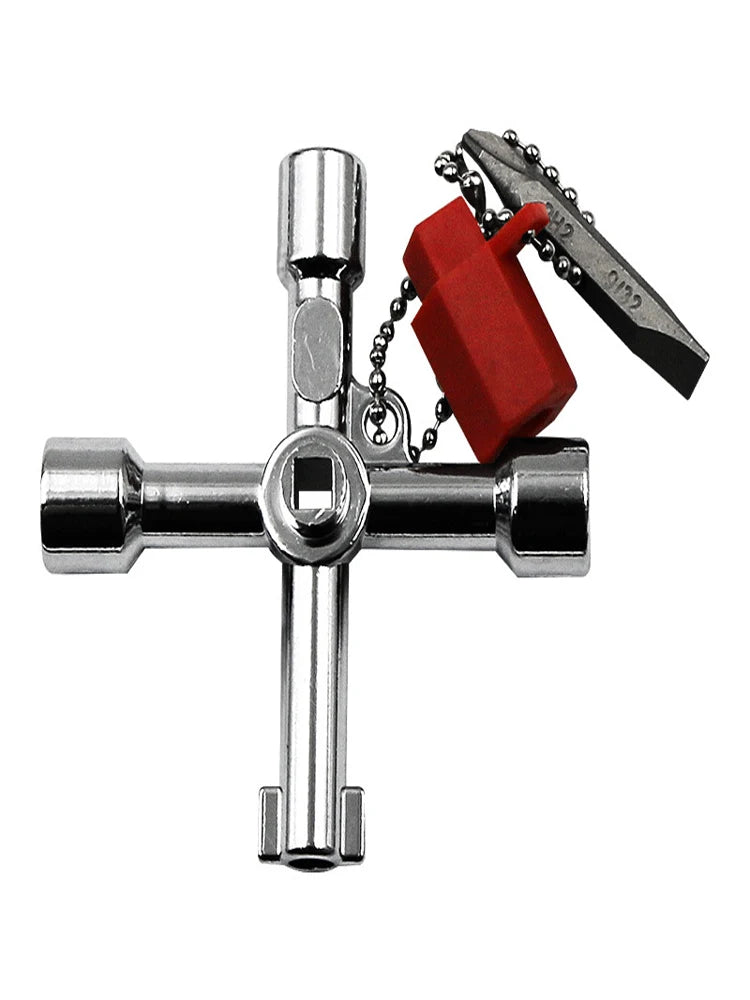 4-in-1 Multi-Function Key Wrench – Zinc Alloy Mini Tool Multi-Function Wrench HIP Wrench