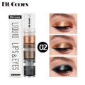 3-in-1 Shimmer Liquid Eyeshadow & Lip Gloss Set | Fit Colors Liquid Eyeshadow Set HIP 02
