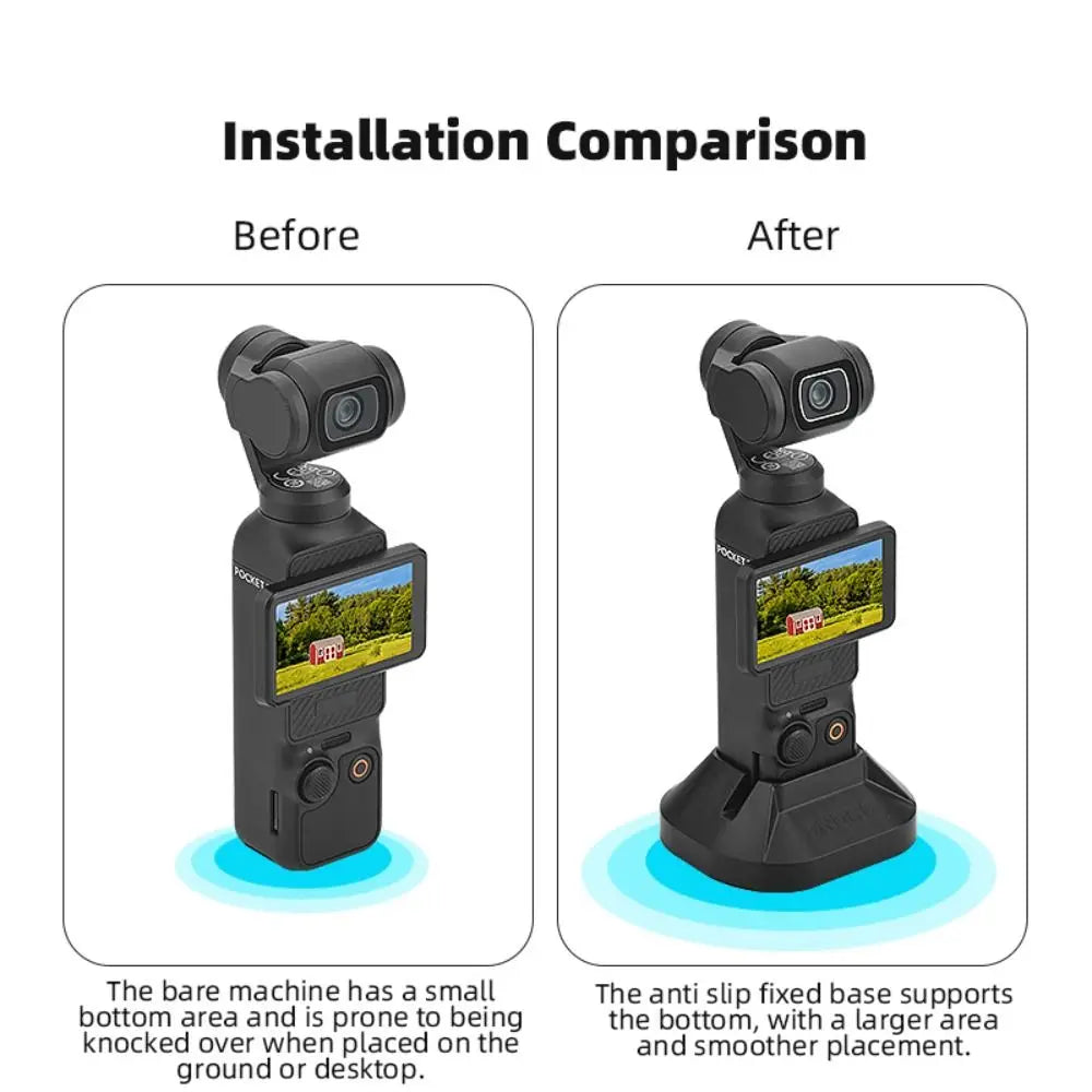 Desktop Stand Mount for DJI OSMO Pocket 3 – ABS Base Camera Base Stand HIP