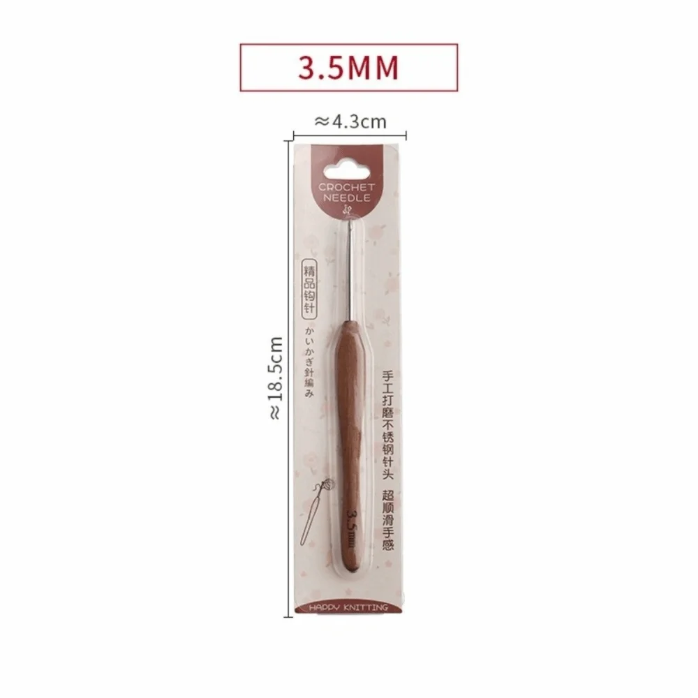 Sandalwood Crochet Hook 2.0–6.0mm – Stainless Steel Tip Crochet Hook HIP 3.5MM