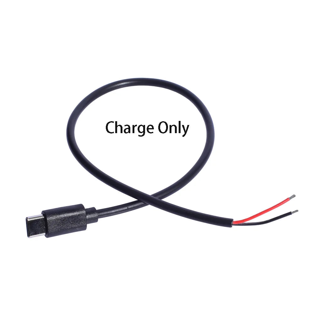 USB-C to Bare Wire Open End Cable 5V 3A 15W DIY Charging USB-C Charging Cable HIP