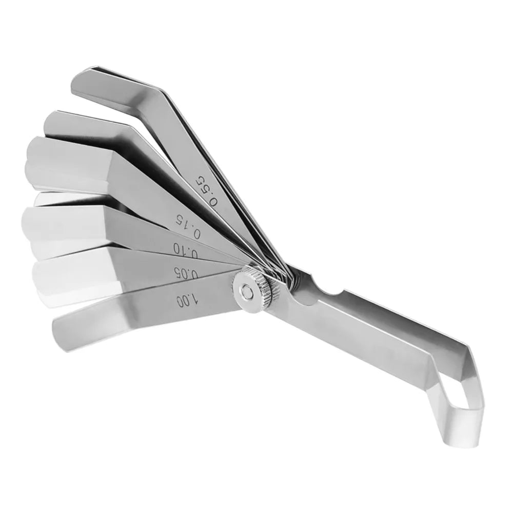 6-Blade Stainless Steel Feeler Gauge Set 0.05–1.00mm Metric Feeler Gauge Set HIP