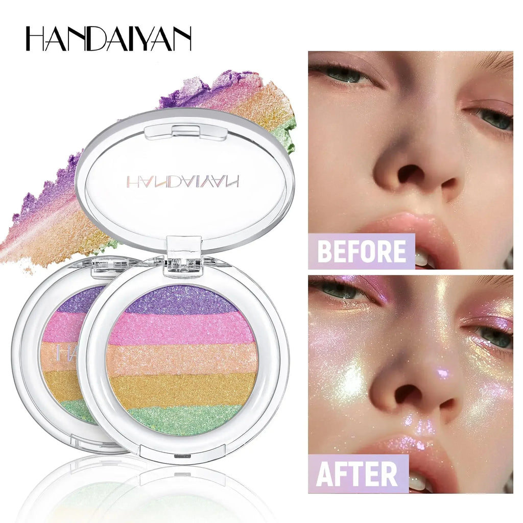 Handaiyan 5-Color Chameleon Glitter Eyeshadow Palette Eyeshadow Palette HIP