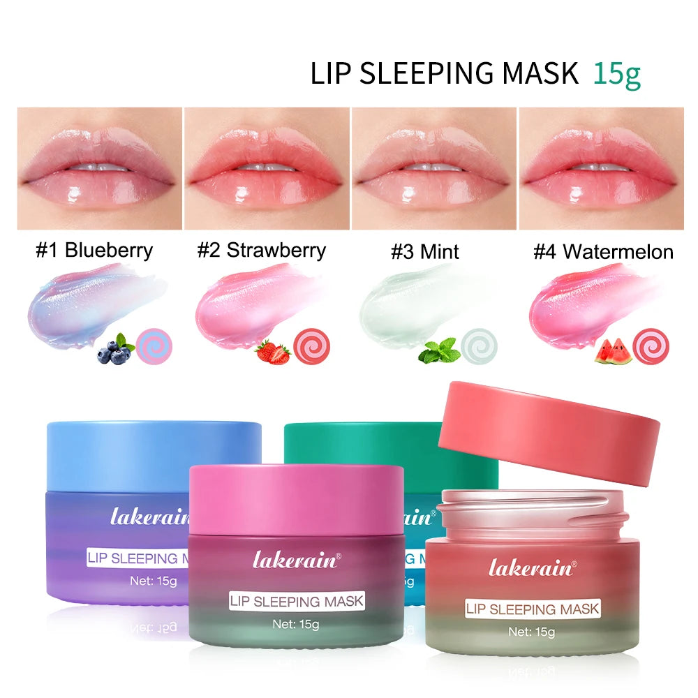 Blueberry Overnight Lip Sleeping Mask Dual Color Hydrates Dry Cracked Skin Reduces Fine Lines Moisturizing Nourishment Care HIP