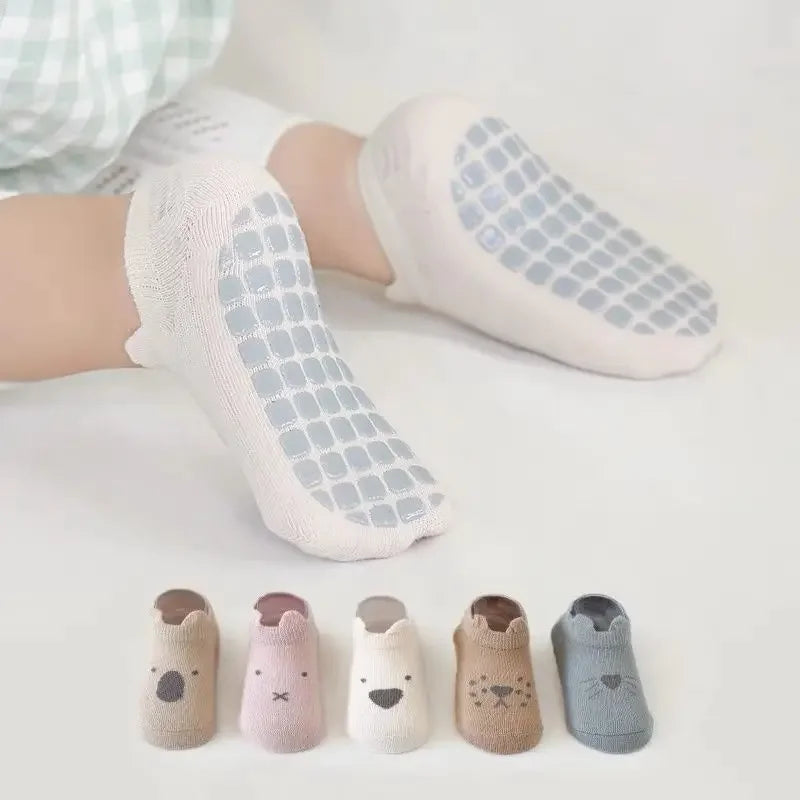 Kids Anti-Slip Cotton Cartoon Boat Socks – Boys & Girls Kids Grip Socks HIP