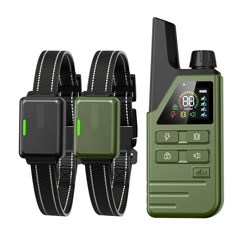 ROJECO Electric Dog Training Collar Remote Control Pet Puppy Dog Bark Stop Collar Waterproof Rechargeable Anti Barking Device HIP 2 Collars