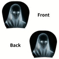 2-Pack Ghost Bride Car Headrest Covers – Glowing Eyes Halloween Car Headrest Cover HIP black
