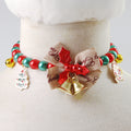 Christmas Lucky Charm Vibrant Color Cat Jewelry Costume Multicolor Cat Bell Collar Kitten Collar Festive Holiday Pet Accessory HIP C