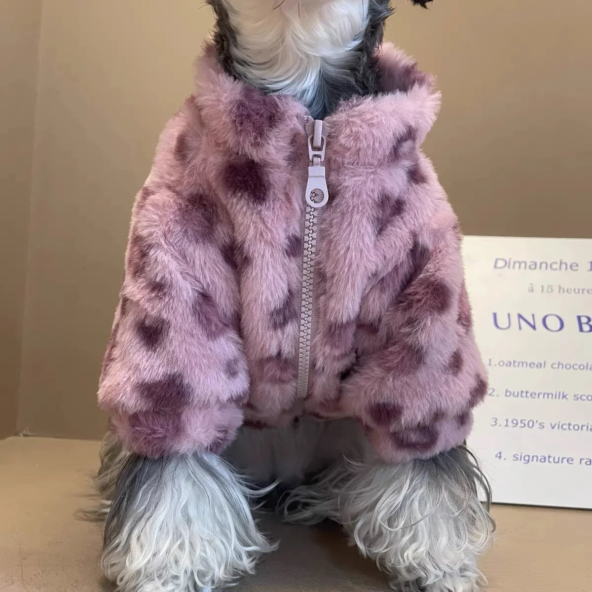 Autumn Winter Faux Fur Coat for Small & Medium Dogs & Cats Pet Winter Coat HIP Pink XS (1-2 kg)