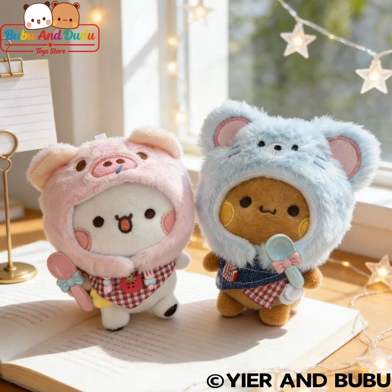 Bubu & Dudu 12cm Panda Plush Pendant Doll | Outfit Change Character Plush Doll HIP