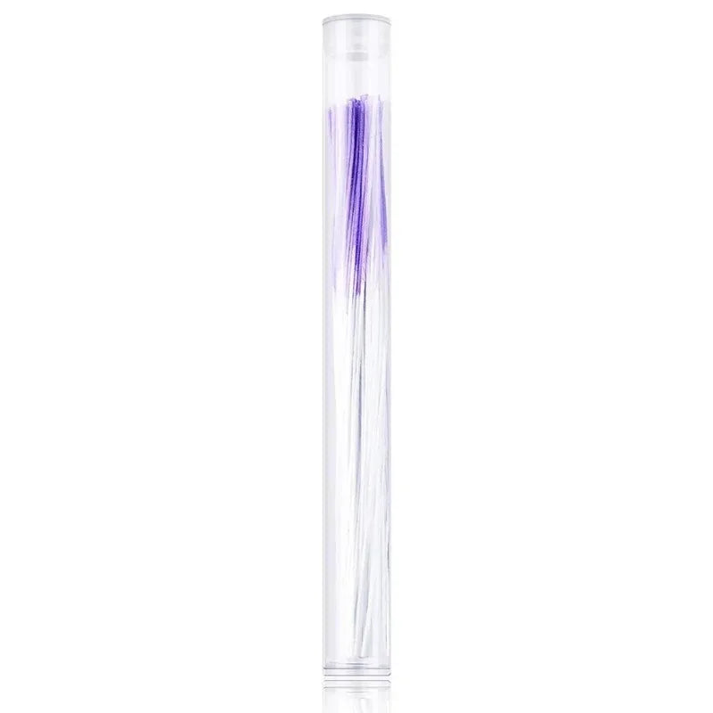 60-Pc Pierced Ear Hole Cleaning Kit – Disposable Floss Ear Piercing Cleaner HIP C566-Purple