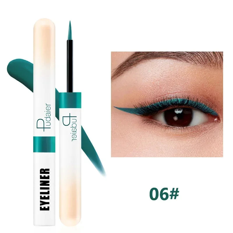 Colorful Eyeliner Pen Eyes Makeup White Pink Waterproof Liquid Color Eye Liner Pencil Matte Purple Pen 12 Color Make Up Cosmetic HIP 06