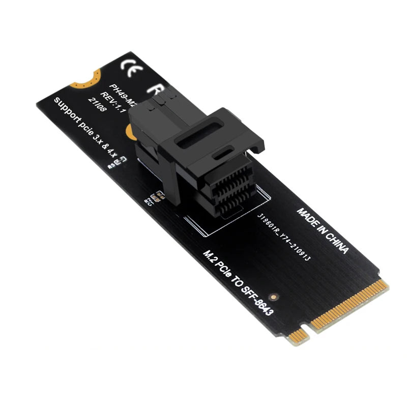 M.2 NGFF M-Key PCIe to SFF8643/SFF8639 Adapter Card PCIe 4.0 PCIe SSD Adapter Card HIP