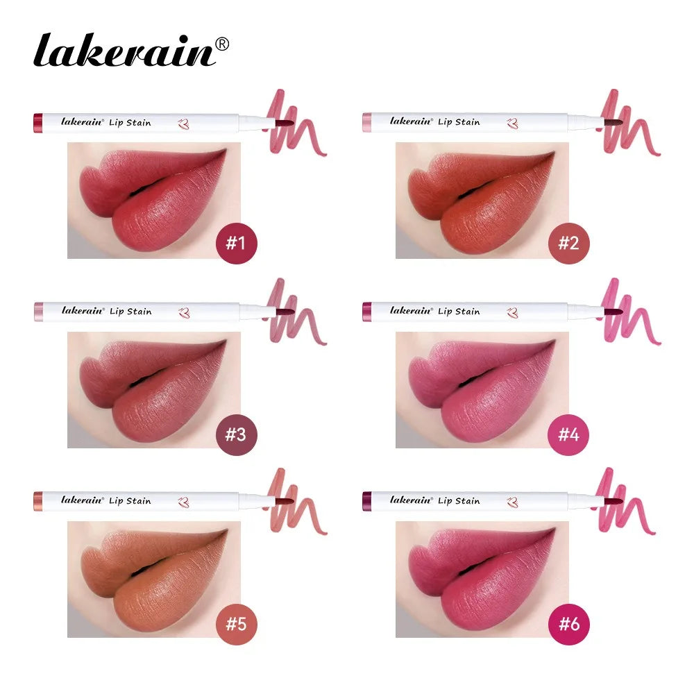 Matte Liquid Lip Stain Marker Pencil Long Lasting Waterproof Non Stick Cup Dye Lip Tint Natural Outline Plumping Lip Contour Pen HIP