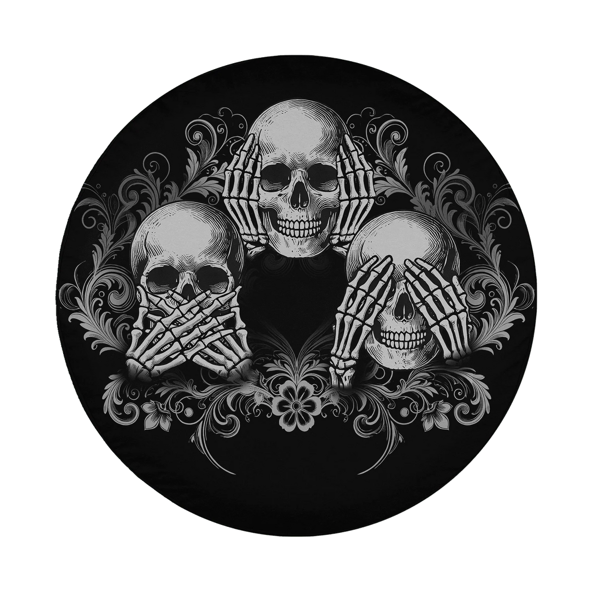 Halloween Skull Spare Tire Cover – No Camera Hole | 6 Sizes Spare Tire Cover HIP